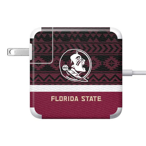 Florida State University Pattern Jersey 85W Power Adapter (15 and 17 inch MacBook Pro Charger) Skin