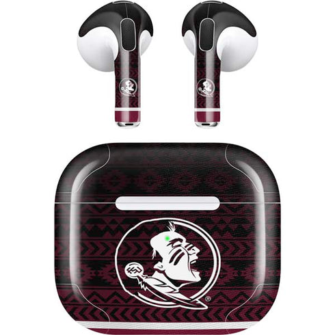 Florida State University Pattern Jersey Apple AirPods (3rd Gen 2021) Skin