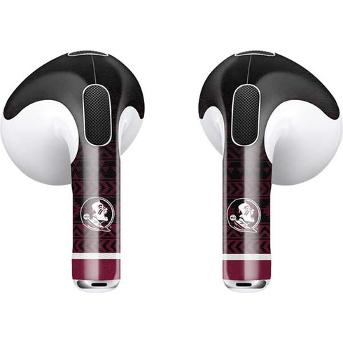 Florida State University Pattern Jersey Apple AirPods (3rd Gen 2021) Skin