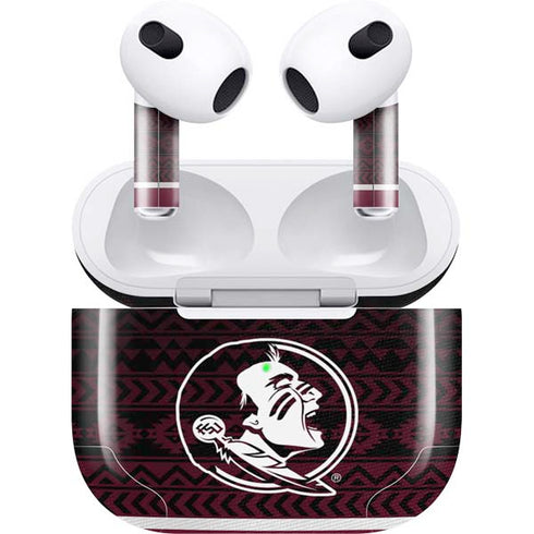 Florida State University Pattern Jersey Apple AirPods (3rd Gen 2021) Skin