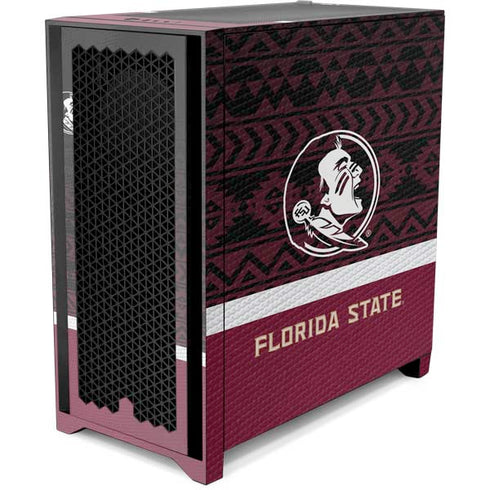 Florida State University Pattern Jersey Corsair 4000D Tempered Glass Mid-Tower ATX Case Skin