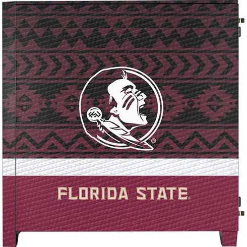 Florida State University Pattern Jersey Corsair 4000D Tempered Glass Mid-Tower ATX Case Skin