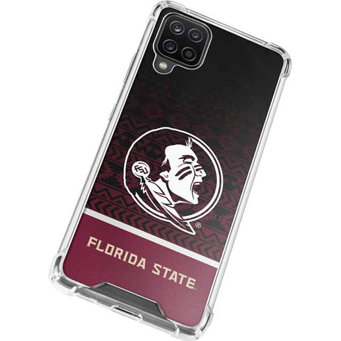 Florida State University Pattern Jersey Galaxy A12 Clear Case