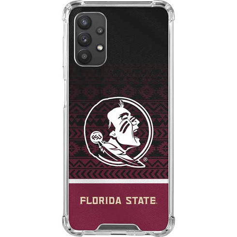 Florida State University Pattern Jersey Galaxy A32 5G Clear Case