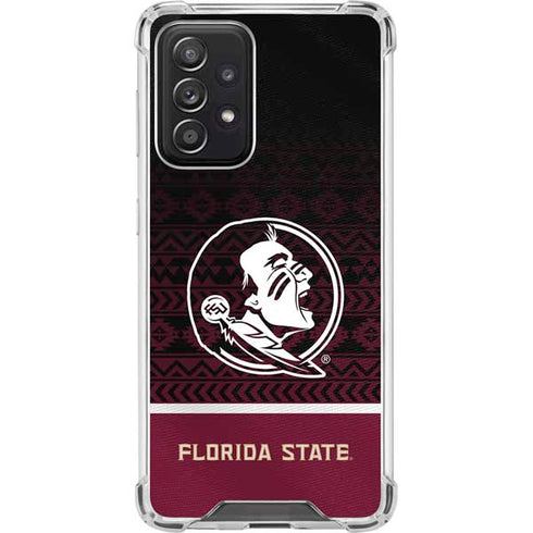Florida State University Pattern Jersey Galaxy A52 5G Clear Case