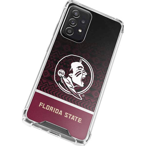 Florida State University Pattern Jersey Galaxy A52 5G Clear Case