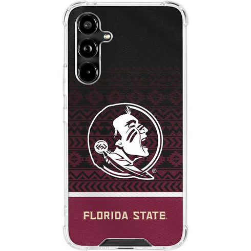 Florida State University Pattern Jersey Galaxy A54 5G Clear Case