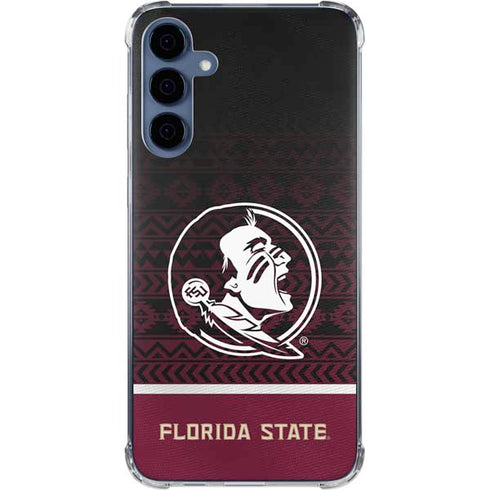 Florida State University Pattern Jersey Galaxy A55 5G Clear Case