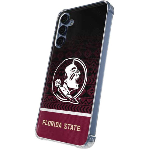 Florida State University Pattern Jersey Galaxy A55 5G Clear Case