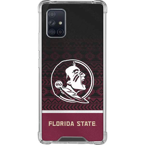 Florida State University Pattern Jersey Galaxy A71 5G Clear Case