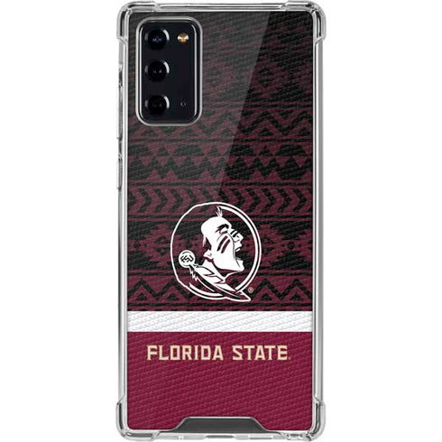 Florida State University Pattern Jersey Galaxy Note20 5G Clear Case