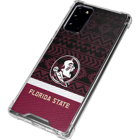 Florida State University Pattern Jersey Galaxy Note20 5G Clear Case