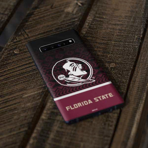 Florida State University Pattern Jersey Galaxy S10 Skin
