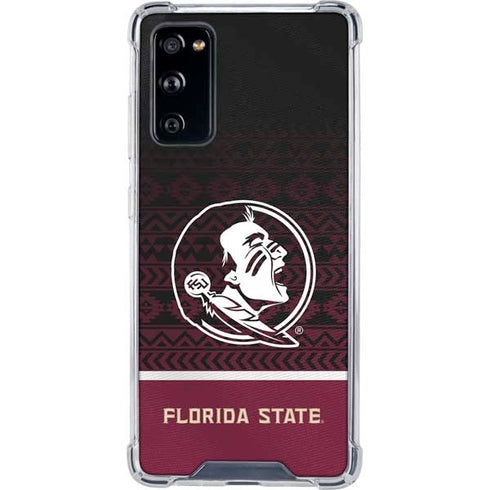 Florida State University Pattern Jersey Galaxy S20 FE Clear Case
