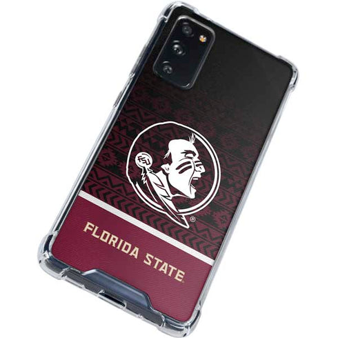 Florida State University Pattern Jersey Galaxy S20 FE Clear Case