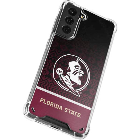 Florida State University Pattern Jersey Galaxy S21 5G Clear Case