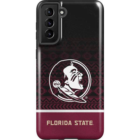 Florida State University Pattern Jersey Galaxy S21 FE Pro Case