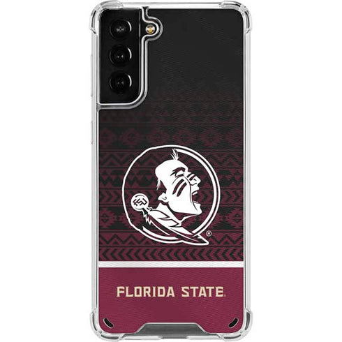 Florida State University Pattern Jersey Galaxy S21 Plus 5G Clear Case