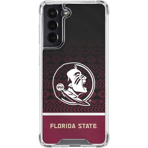 Florida State University Pattern Jersey Galaxy S22 Clear Case