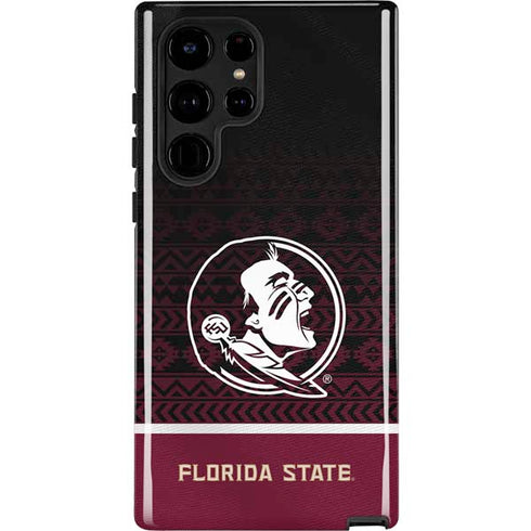 Florida State University Pattern Jersey Galaxy S22 Ultra Pro Case