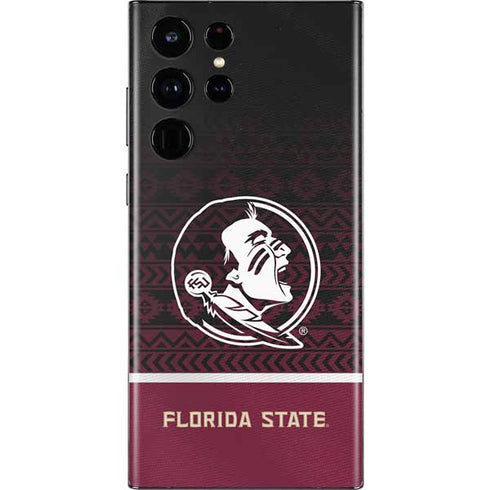 Florida State University Pattern Jersey Galaxy S22 Ultra Skin