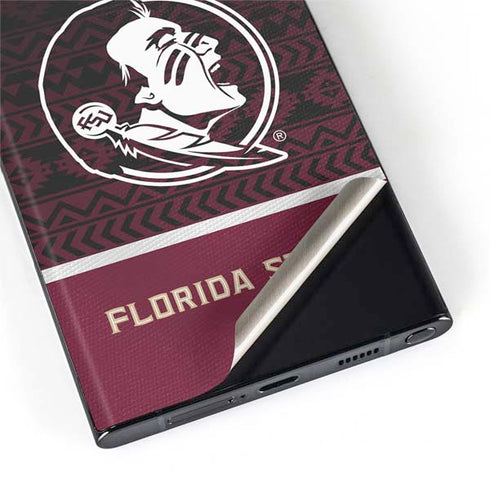 Florida State University Pattern Jersey Galaxy S22 Ultra Skin