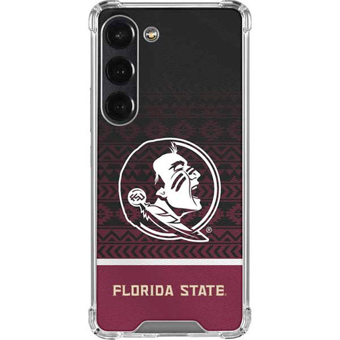 Florida State University Pattern Jersey Galaxy S23 Clear Case