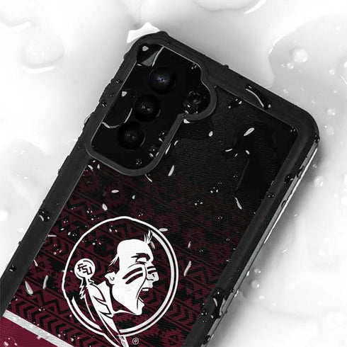 Florida State University Pattern Jersey Galaxy S23 Plus Waterproof Case