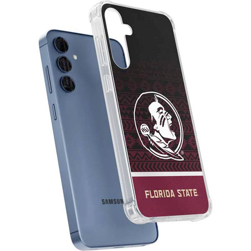 Florida State University Pattern Jersey Galaxy S24 Clear Case