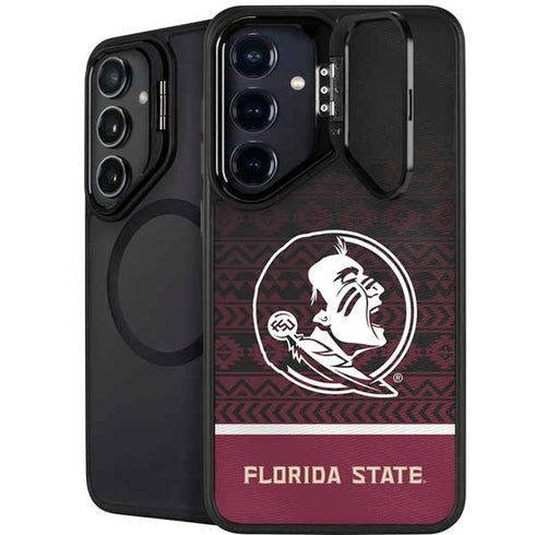 Florida State University Pattern Jersey Galaxy S25 Kickstand Case