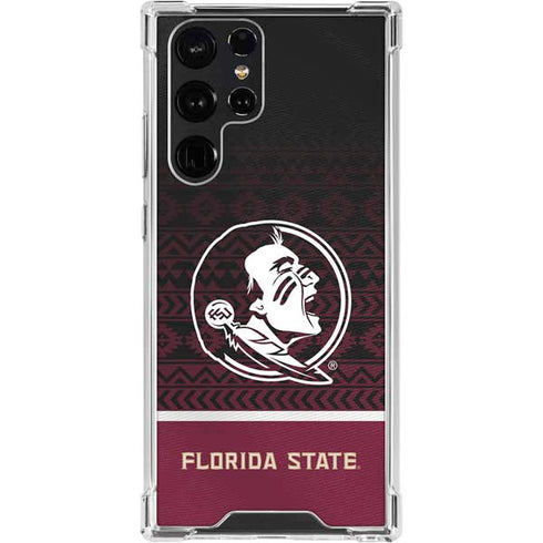 Florida State University Pattern Jersey Galaxy S24 Ultra Clear Case