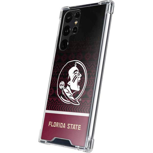 Florida State University Pattern Jersey Galaxy S24 Ultra Clear Case