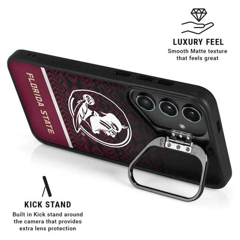 Florida State University Pattern Jersey Galaxy S25 Ultra Kickstand Case