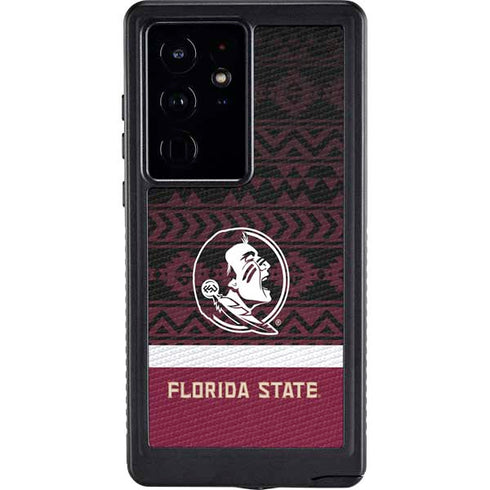 Florida State University Pattern Jersey Galaxy S24 Ultra Waterproof Case