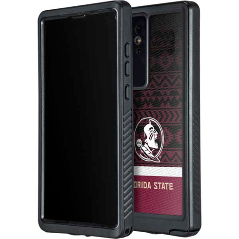 Florida State University Pattern Jersey Galaxy S24 Ultra Waterproof Case