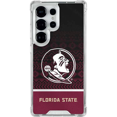 Florida State University Pattern Jersey Galaxy S25 Ultra Clear Case