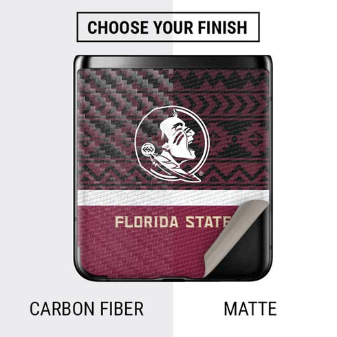 Florida State University Pattern Jersey Galaxy Z Flip Skin