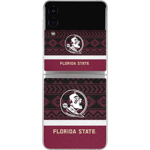 Florida State University Pattern Jersey Galaxy Z Flip3 5G Skin