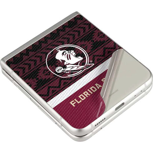 Florida State University Pattern Jersey Galaxy Z Flip3 5G Skin