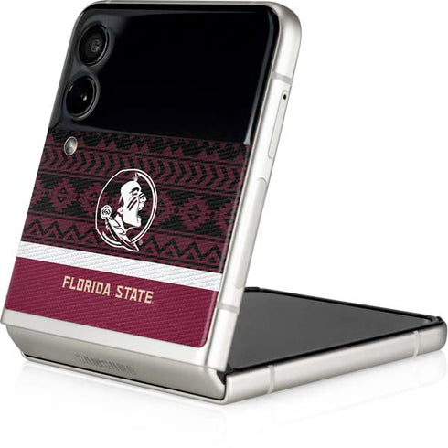 Florida State University Pattern Jersey Galaxy Z Flip3 5G Skin