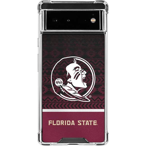 Florida State University Pattern Jersey Google Pixel 6 Clear Case