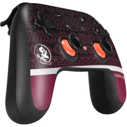 Florida State University Pattern Jersey Google Stadia Controller Skin