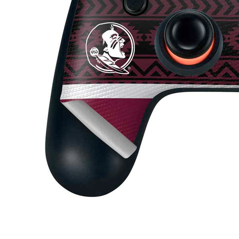 Florida State University Pattern Jersey Google Stadia Controller Skin