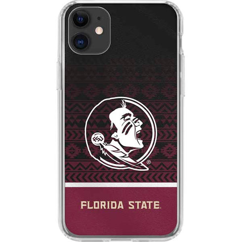 Florida State University Pattern Jersey iPhone 11 Clear Case