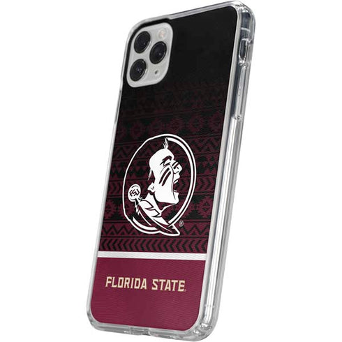 Florida State University Pattern Jersey iPhone 11 Pro Clear Case