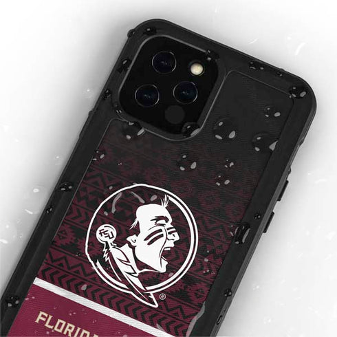 Florida State University Pattern Jersey iPhone 12 Pro Waterproof Case