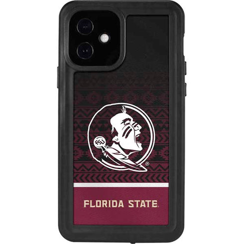 Florida State University Pattern Jersey iPhone 12 Waterproof Case