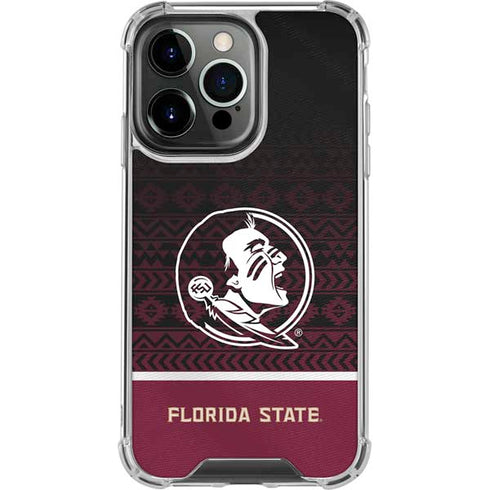 Florida State University Pattern Jersey iPhone 13 Pro Clear Case