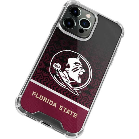 Florida State University Pattern Jersey iPhone 13 Pro Max Clear Case