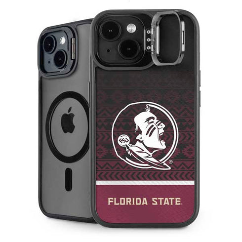 Florida State University Pattern Jersey iPhone 14 Kickstand Case